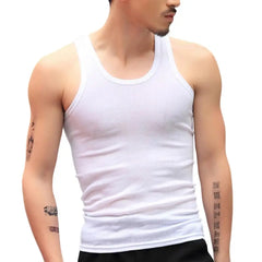 Men Vest O-neck Sleeveless Tank Tops Slim Fit Summer Vest Fitness Gym Workout Undershirt Bodybuilding Running Vest