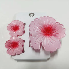 3pcs/set Floral Hair Claw Clip Set for Women Spring Beach Kawaii Hair Accessories, Bauhinia Flower Clips Cute Summer Essentials