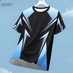 Sports Casual Jersey For Men Dry Fit Shirt Outdoor Running Cycling Short Sleeve Breathable Gym Wear Crew Neck T-Shirt