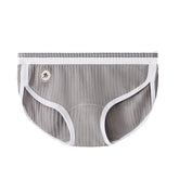 Women's Sexy Briefs Underwear Ribbed Cotton Breath Comfort Boxer Shorts Femal Mid Waist Sports Panties Daily Intimate Underpants