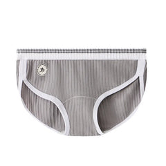 Women's Sexy Briefs Underwear Ribbed Cotton Breath Comfort Boxer Shorts Femal Mid Waist Sports Panties Daily Intimate Underpants