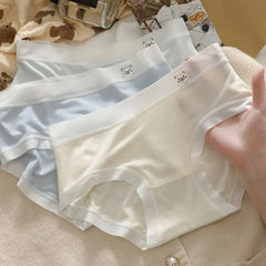 5PCS Soft Cute Panties for Women Cotton Crotch Underwear Seamless Briefs Female Lingerie Bear Underpants Girls