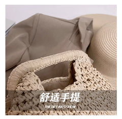 Seaside vacation shell bag 2025new arrival women's satchel bag forest style straw shoulder bag beach chain crossbody bag