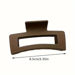 4pcs Set Women Hair Claw Simple Style Solid Color Big Hair Claw Clips Square Hair Clips Rectangle Fashion Hair Accessories
