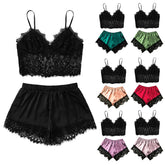 1 Set Womens Sleepwear Sexy Fashion Casual Lace Nightdress Lingerie Tops Shorts Set Babydoll Pajamas Nightwear Womens Underwear