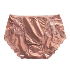 New Underwear for Women Satin Traceless Ice Silk Panties for Lady Breathable Sexy Pure Desire Panties Large Mid Waist M-XXL