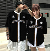 Stylish Striped Short Sleeve Men Women T-shirts Outdoor Oversize Sports Style Jersey Unisex S-5XL Basketball Tops T shirts Men