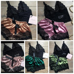 1 Set Womens Sleepwear Sexy Fashion Casual Lace Nightdress Lingerie Tops Shorts Set Babydoll Pajamas Nightwear Womens Underwear