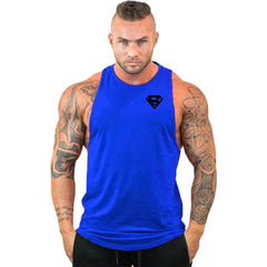 Men Bodybuilding Clothing Cotton Sleeveless Shirt Brand Gym Stringer Tank Top Man Fitness Vest Singlet Sportwear Workout Tanktop