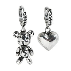 Stainless steel Bracelets for Women String of Beads Accessories Trend Vintage Simple Cute Bear Pendant Party Jewelry