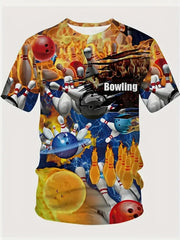 New 3D Printed T Shirt For Man Bowling Jersey Summer Causal Short Sleeve Tops Oversized Streetwear Men's Clothing Graphic Tees