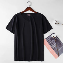 M-3XL Male Summer Casual Vest Sleeveless V-Neck Ice Silk Vest T-Shirts Tank Top Breathable Sports Undershirt Gyms Running Vest