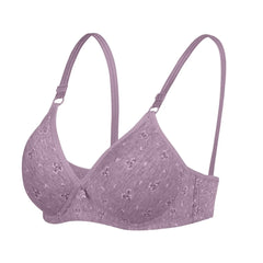 Women'S Underwear Traditional Style Thin Cup No Wire Sexy Printed Pure Cotton Soft Cotton Bra Close-Fitting Loose Accessories