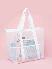 Mesh Beach Bag Waterproof Sandproof - Large Tote Pool Bag for Women Vacation Essentials Beach Accessories