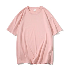 2024 Summer Short Sleeve T Shirts Solid Color T-shirt O Neck Casual Loose T Shirt Base Top Tee Oversize Students Street T-shirt