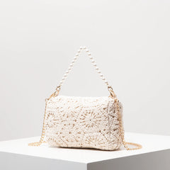Boho Beach Bags for Women,Pearl Bag,Wicker Bag,Premiun Style Tote Bags for Ladies,Vacaition Outfits Women,Travel Must Haves