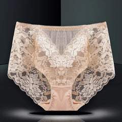 Women's Underwear Plus Size Floral Lace Panties High Waist Ladies Briefs Sexy Lingerie Female Pantys Seamless Underpant Intimate