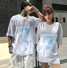 Stylish Striped Short Sleeve Men Women T-shirts Outdoor Oversize Sports Style Jersey Unisex S-5XL Basketball Tops T shirts Men