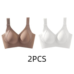 1/2PCS Women's Seamless Underwear, Thin Style, Large Breasts, Small Breasts, No Wires, Pull-up And Anti-sagging Large Size Bra