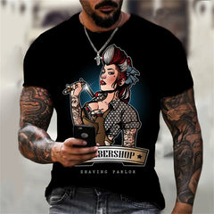 Men's Oversize T-Shirt Gym T-Shirts Man Chic Crew Neck Male T-Shirt Short Sleeve Polyester Clothing Casual Tops Tees Men T-Shirt