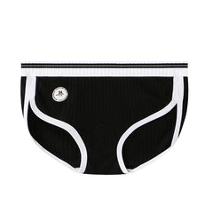 Women's Sexy Briefs Underwear Ribbed Cotton Breath Comfort Boxer Shorts Femal Mid Waist Sports Panties Daily Intimate Underpants