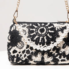 Boho Beach Bags for Women,Pearl Bag,Wicker Bag,Premiun Style Tote Bags for Ladies,Vacaition Outfits Women,Travel Must Haves