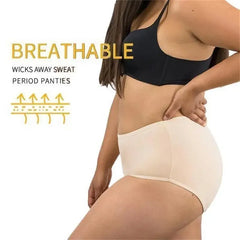 Period Underwear for Women 4 Layer Leakproof Cotton Panties Postpartum Menstrual Overnight Absorbent Underwear Seamless Moisture