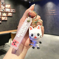 Cat Keychain Accessories For Bag Charms Doll Keyring Women Gabbys Dollhouse Car Key Chain Llaveros Anime Gato Jewelry Wholesale