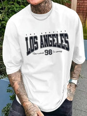 Men's Tops New Style Letter Print Fashion Casual Short-sleeved T-shirt Streetwear Men Clothing Graphic T Shirts Harajuku