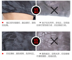 Men Camouflage Hunting Shirts Tactical Fishing Shirt Military Tshirts Camo Hiking Camping Quick Dry Clothes