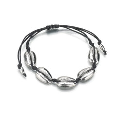 Bohemian Shell Charm Bracelets For Women Men Summer Sandy Beach Handmade String Rope Chains Bangle DIY Jewelry Accessories