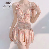 New Swimsuit Women's One-piece Dress Style Fairy Style Covers Belly and Makes You Look Slim and Sexy Korean Style Hot Spring