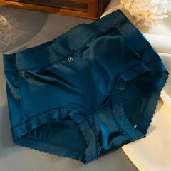 Women's Underwear Ice Silk Panties Seamless Untra-thin Underwear Intimates Satin Briefs Ladies Large Size Briefs