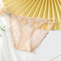 Women Underwear Seamless Sexy Lace Hollow Out Panties See Through Thin Lingerie