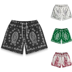 Men's Trend Fitness Shorts Mesh Breathable Basketball Beach Casual Pants summer brand new beach pants