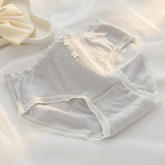 Women's Underwear Cute Girls' Comfort Briefs Middle Waist Seamless Underpants Fashion Flower Panties Female Lingerie