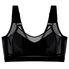 Women Large Size Underwear Full Cup Thin Bra Summer Ultra-thin Anti-Sagging Minimizer Push Up