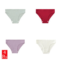 Sexy Women Underwear Briefs Breathable Cotton Women's Panties Mid-waist Hip Lifting Woman Underpants Solid Comfortable Briefs