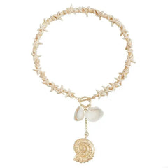 Stylish Beach Jewelry Handmade Marine Jewelry Seashells Necklace Women Marine Accessories Suitable for Party Daily