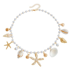 Fashion Bohemian Waist Chain Sea Star Starfish Shell Pendant Shell Waist Link Beach Bikini Alloy Jewelry Accessories for Women