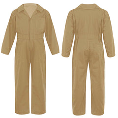 Kid's Coverall Boys Child Casual Jumpsuit Pants Fashion Long Sleeve Turndown Collar Zipper Mechanic Costume Flight Suit Overalls