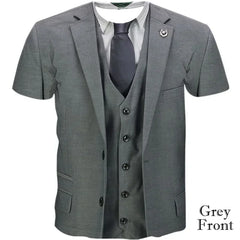 2024 Summer New High-quality Men's Personality Business Suit Pattern 3D Printed Men's T-shirt Comfortable Breathable Fashion Top