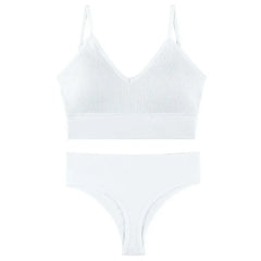 Women Underwear Set Wireless Lingerie Panties Bra Sexy G-String Seamless Tank Crop Top Brassiere New