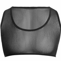 See Through Mesh Tank Top For Men Under Shirt Muscle Crop Top Sleeveless U Neck Vest For Sports And Workout Sessions