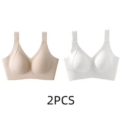 1/2PCS Women's Seamless Underwear, Thin Style, Large Breasts, Small Breasts, No Wires, Pull-up And Anti-sagging Large Size Bra