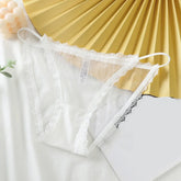 Women Underwear Seamless Sexy Lace Hollow Out Panties See Through Thin Lingerie