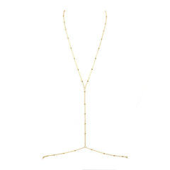Stainless Steel Simple and fashionable bead wasit chain Bohemian women's body chain Sexy Beach Wedding Accessories Women Bra Cro
