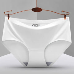 Women's Underwear Ice Silk Cotton Antibacterial Briefs Lingerie Female Casual Girls Panties Ladies Underpants Plus-size XXL