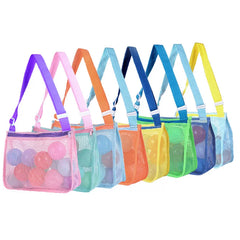 Beach Toy Mesh Bag Kids Shell Storage Bag Beach Toy Seashell Bag Mesh Pool Bag Sand Toys Swimming Accessories for Boys and Girls