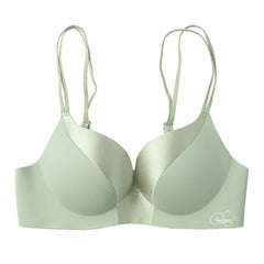 Women Sexy Deep U Bras Push Up Lingerie Seamless Wireless Bralette Comfortable Double Shoulder Straps Brassiere Female